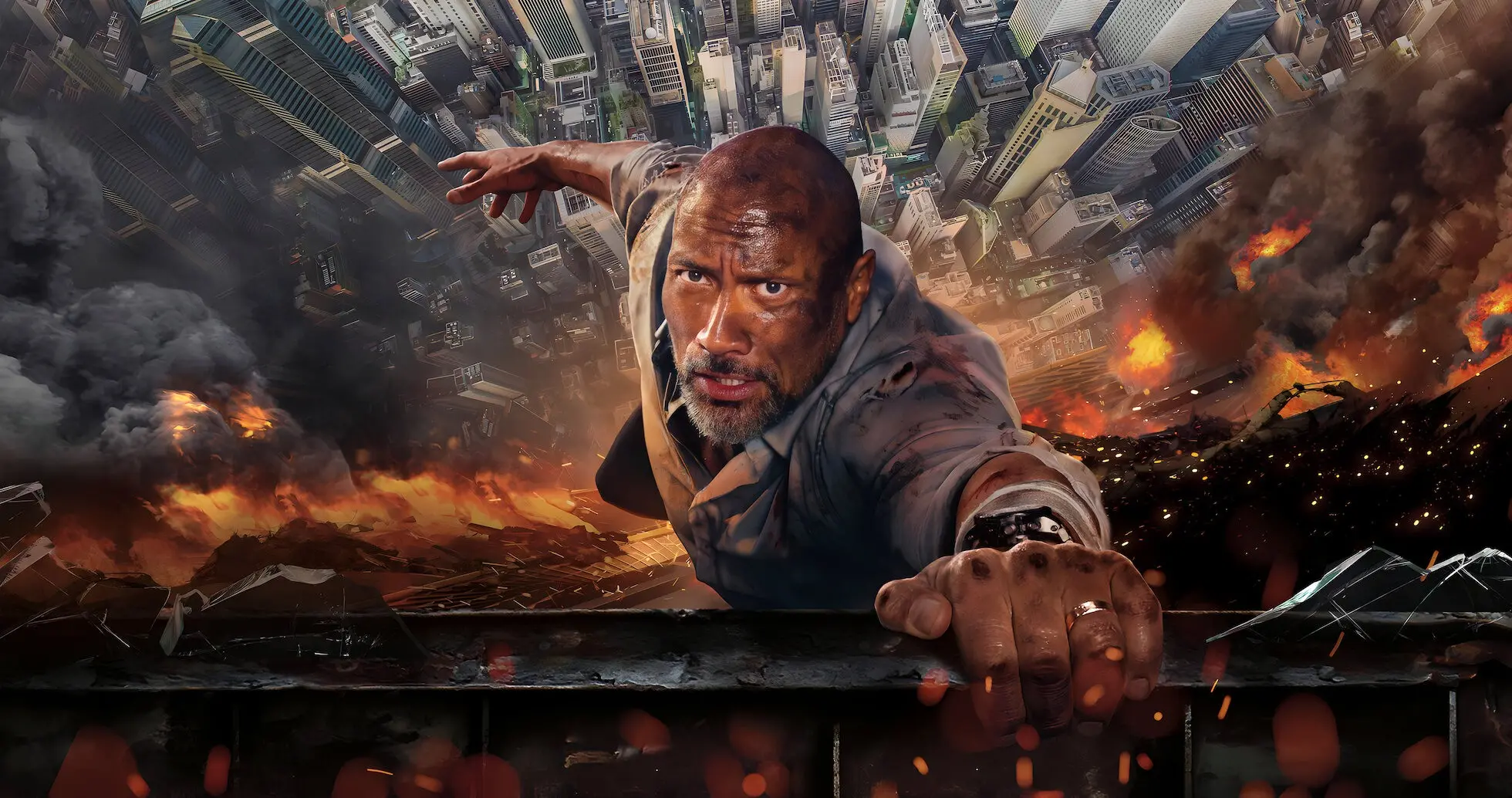 Imagem de divulgação do filme Arranha-Céu Coragem Sem Limite