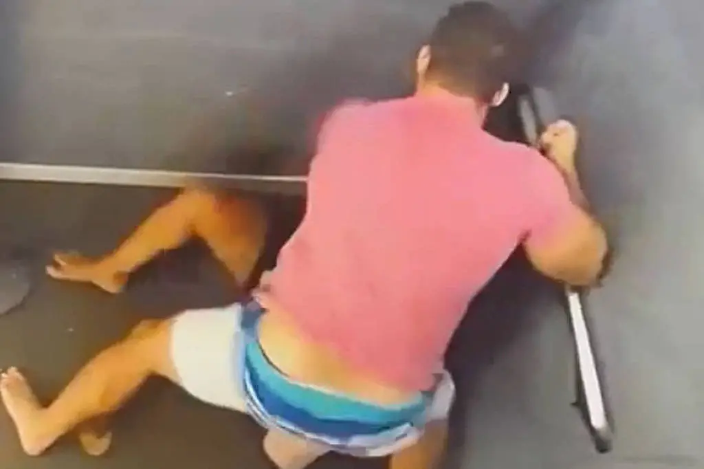 Momento da agressão