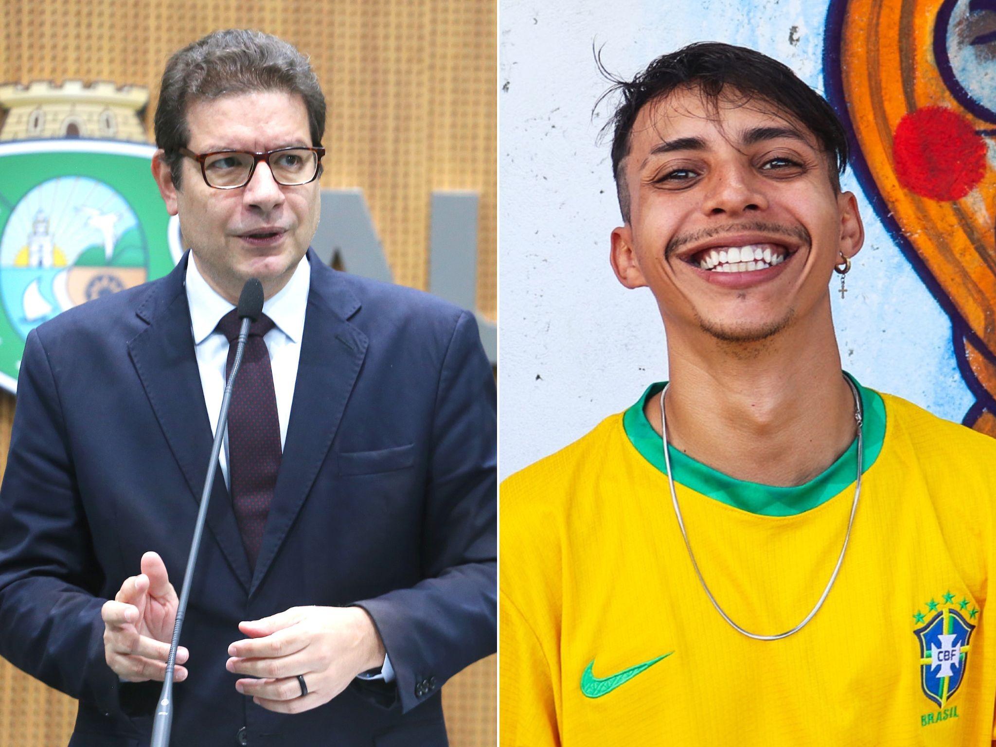 Fotos mostram o deputado estadual Renato Roseno e o influenciador Leo Suricate, respectivamente