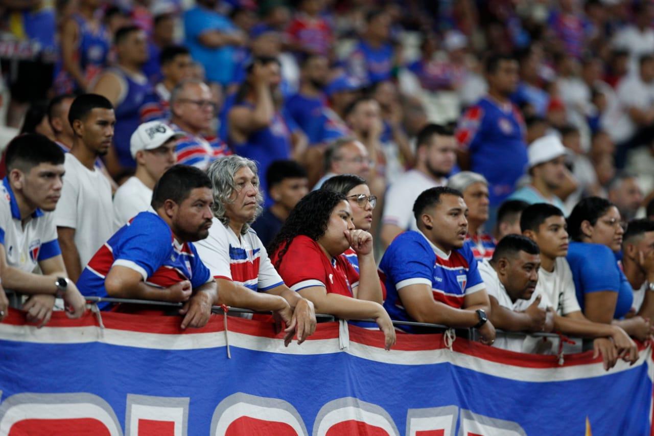 Foto do Castelão, que teve público modesto do Fortaleza e ‘invasão’ argentina na Libertadores