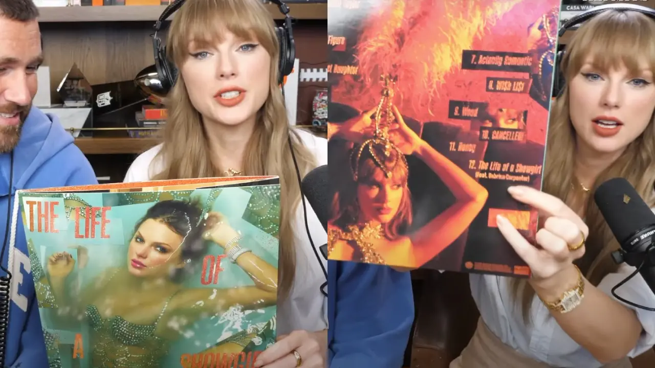 Taylor Swift segura o vinil de seu novo álbum 