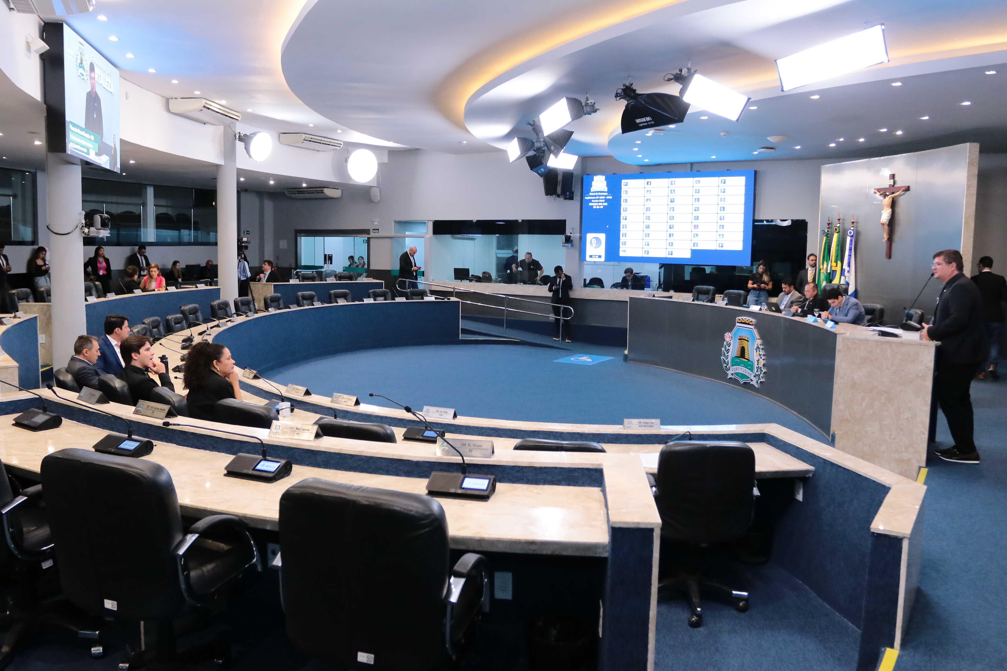 Foto do Plenário Fausto Arruda, da Câmara Municipal de Fortaleza