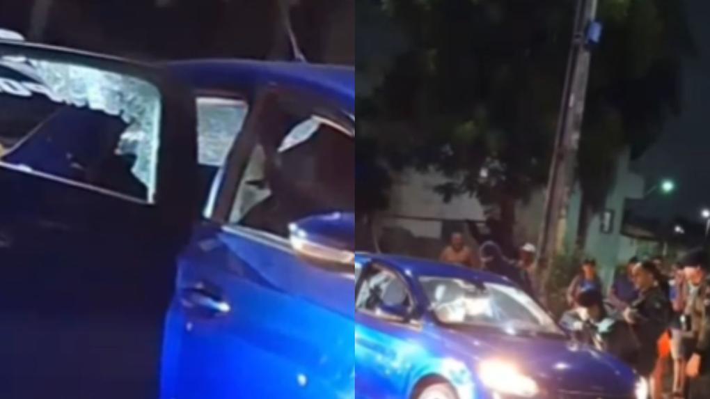 Imagem do veiculo alvejado