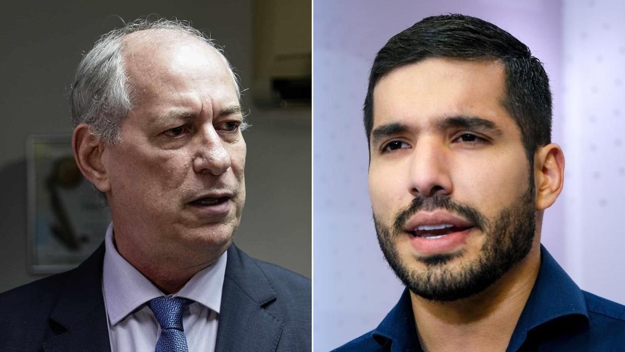 Montagem com foto de André e Ciro