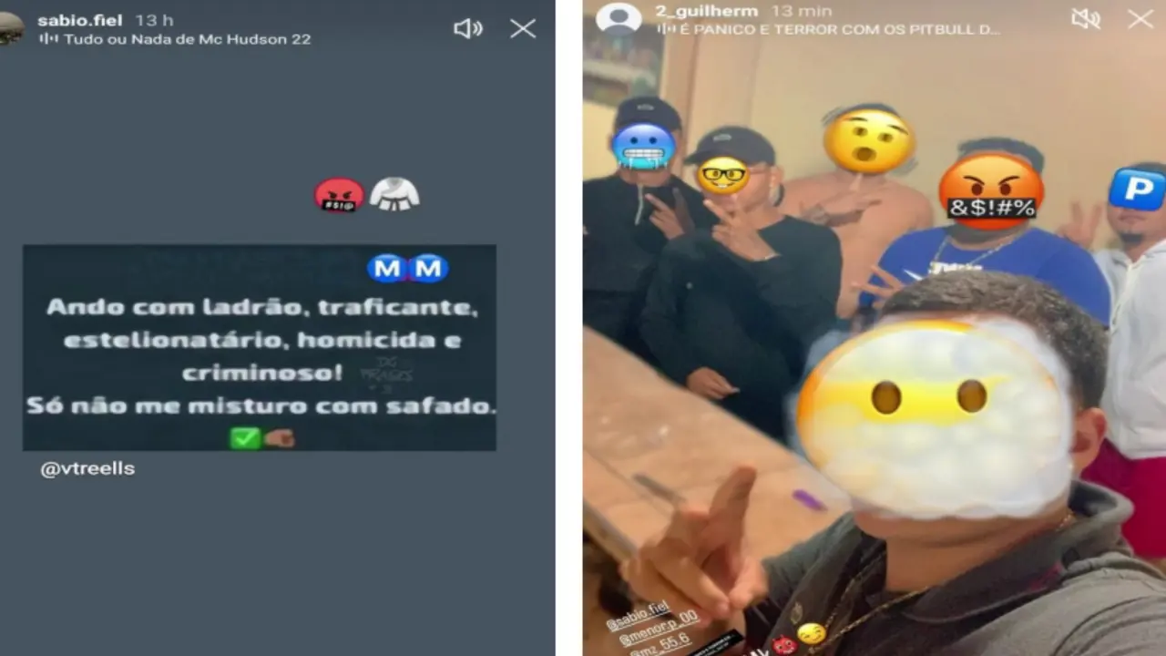 em aplicativos de redes sociais, os criminosos mandam mensagens e ameaças