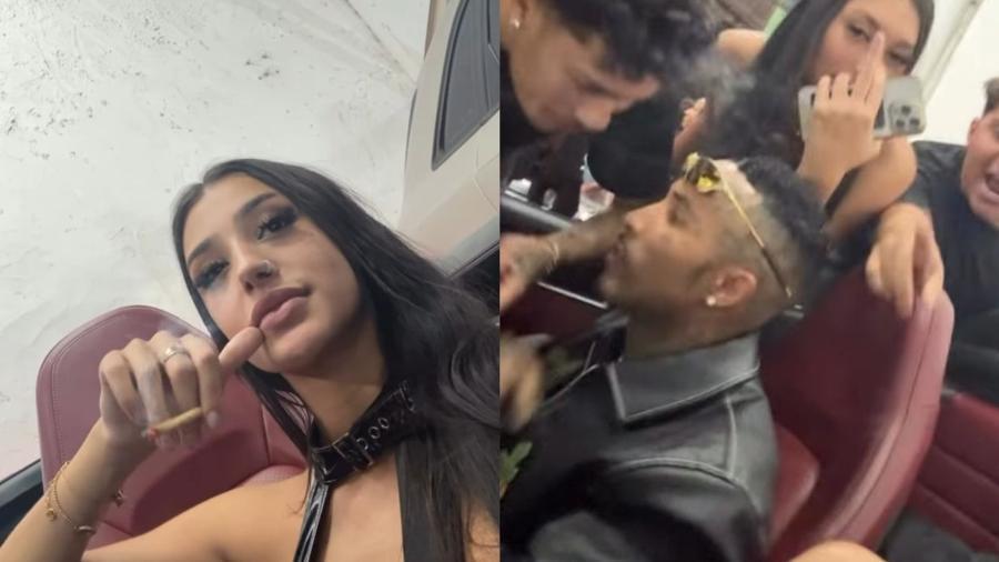 Foto de Bia Miranda durante acidente de Porsche