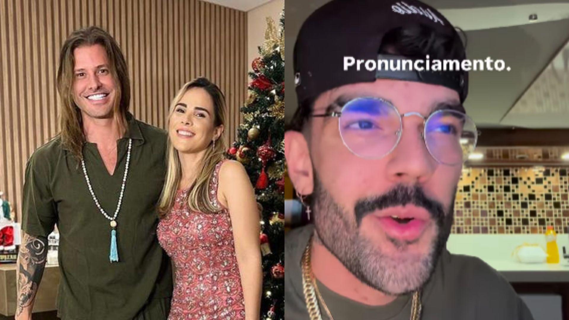 Colagem com fotos de Dado Dolabella, Wanessa Camargo e Luan Pereira