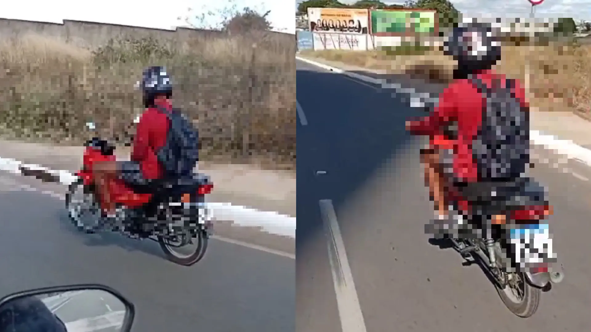 Imagem do homem sobre a moto