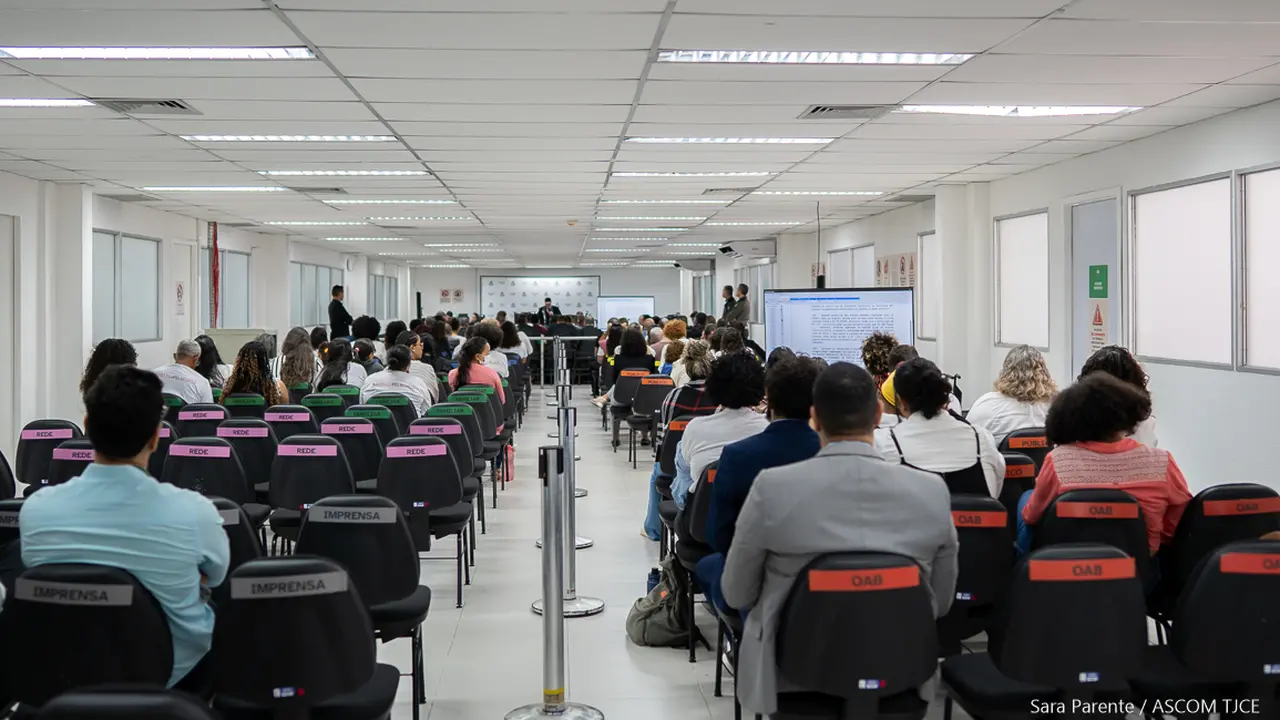 Foto de dentro do Júri da Chacina do Curió