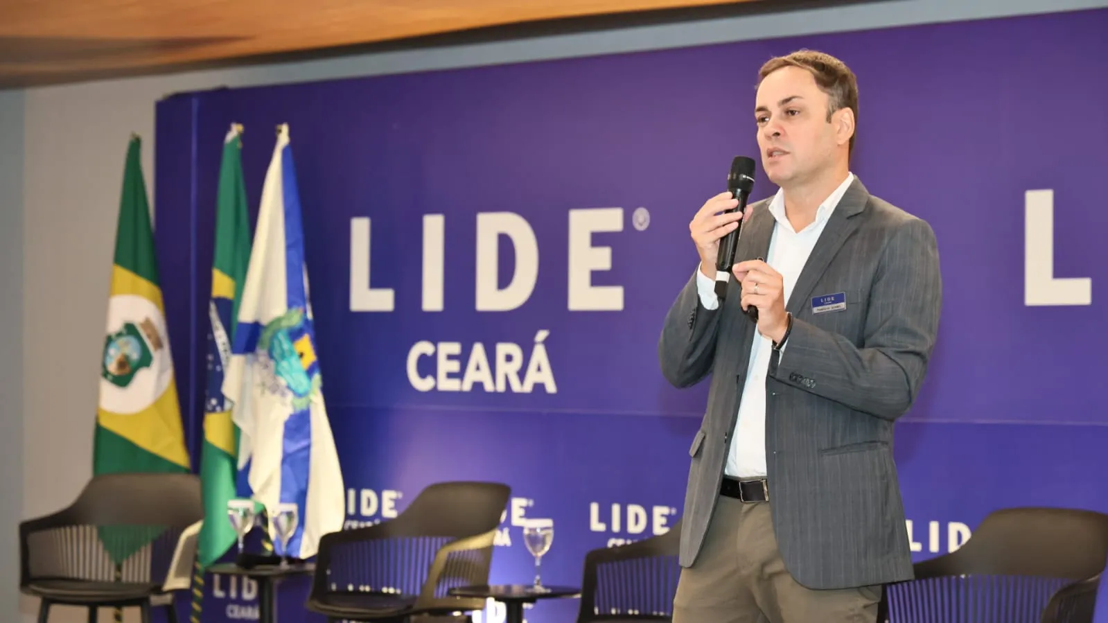 Fabrizio Gomes, titular da Sefaz, durante participação no Lide Ceará 2025