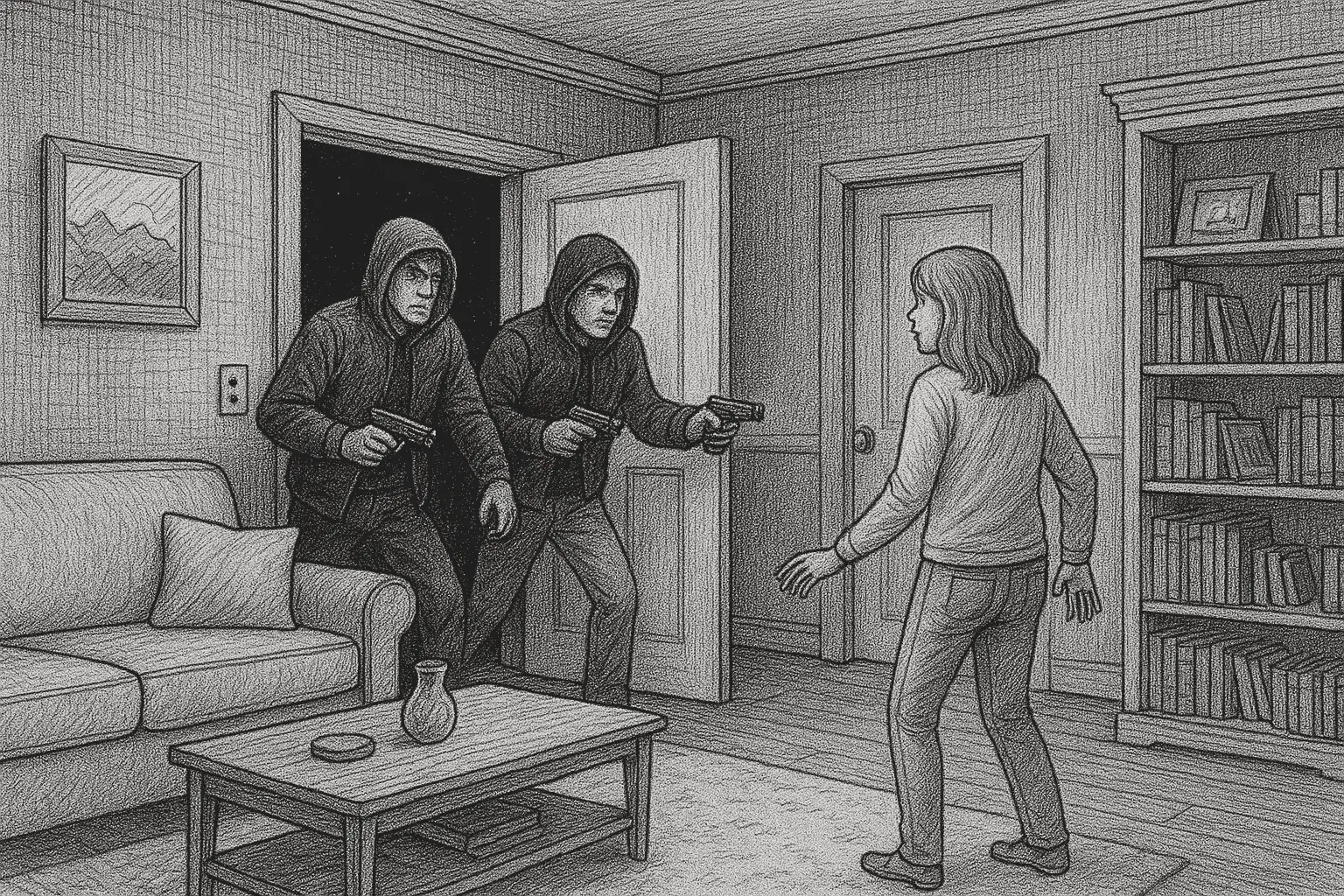 Homens armados entraram na casa informando serem da polícia