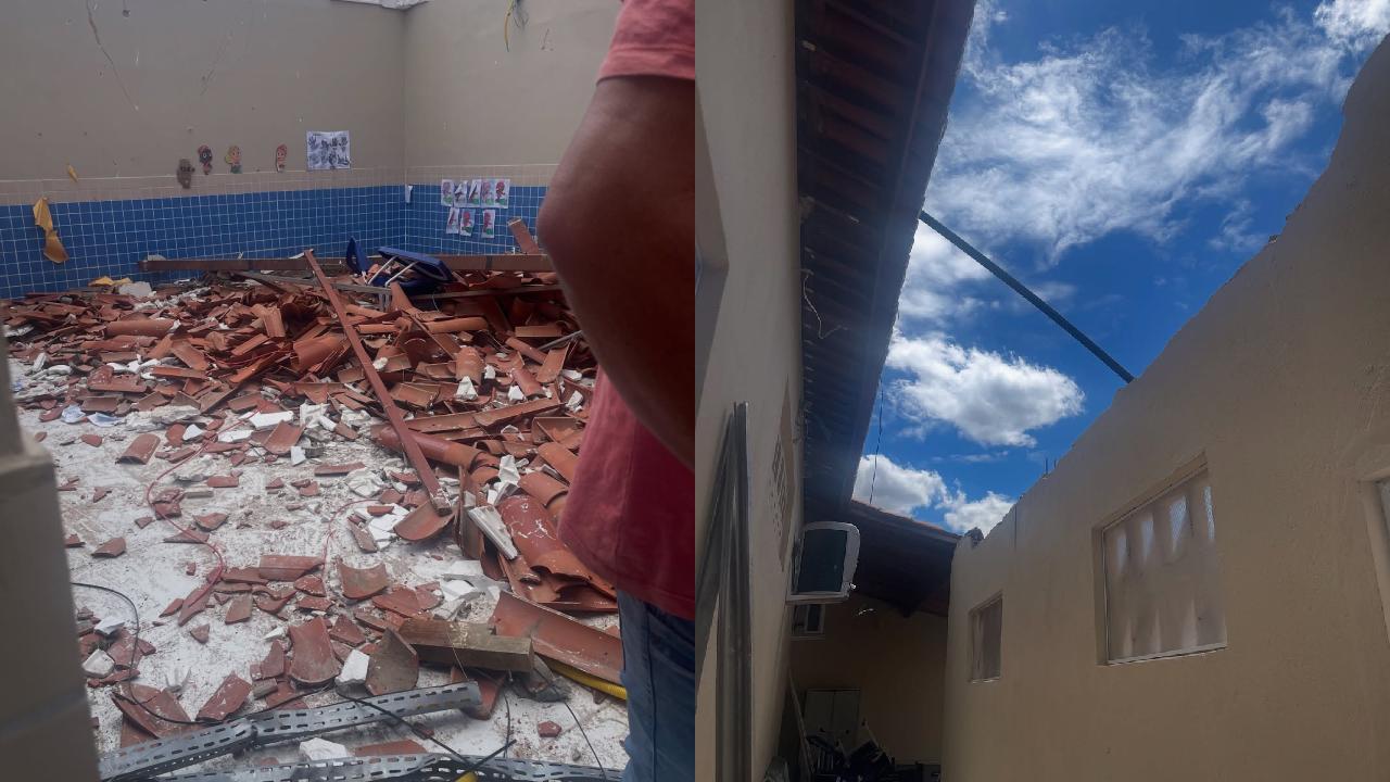 Secretaria Municipal de Obras e Infraestrutura (Seinfra) foi acionada após desabamento de teto