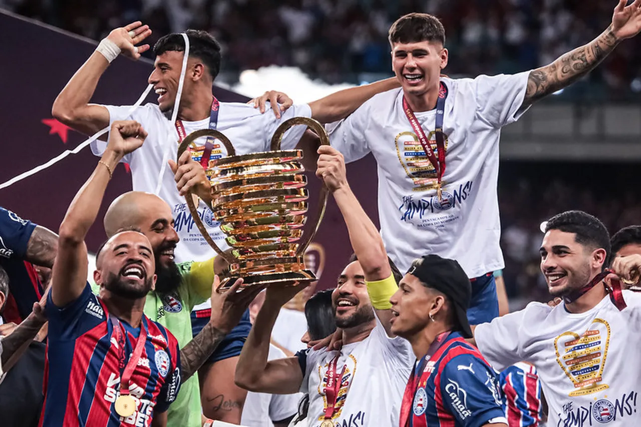 O Bahia foi campeão da Copa do Nordeste de 2026, eliminando Fortaleza e Ceará nos mata-matas