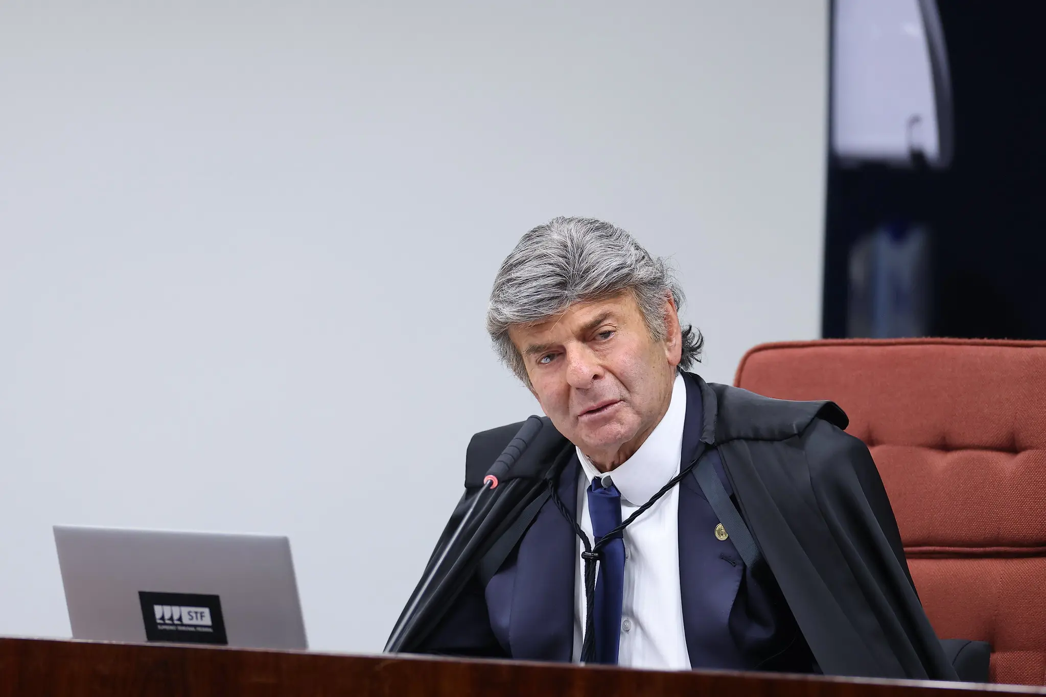 Luiz Fux durante sessão da Primeira Turma do Supremo Tribunal Federal (STF)