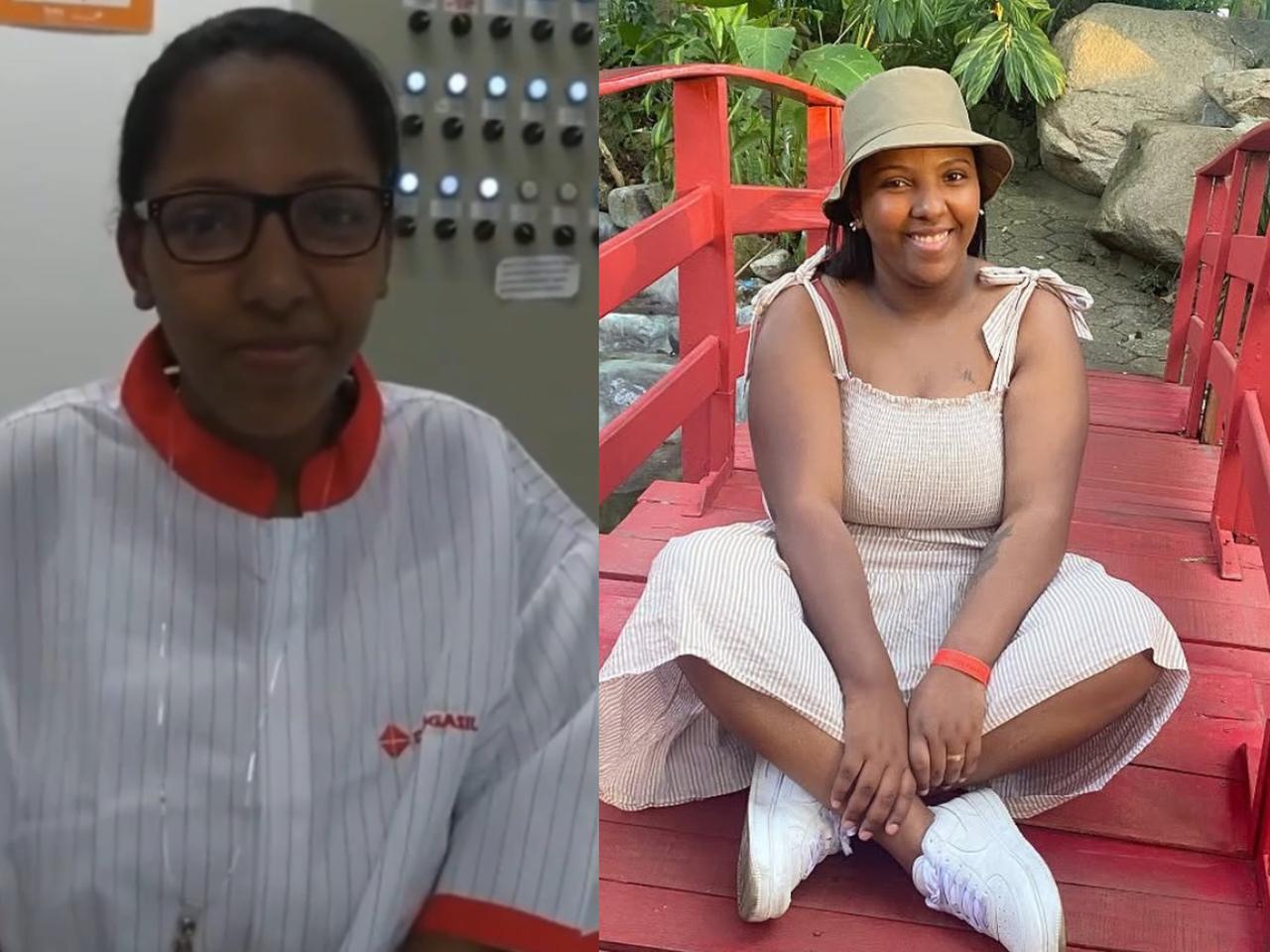 Foto-montagem de mulher que sofreu racismo na Drogasil e denunciou o caso