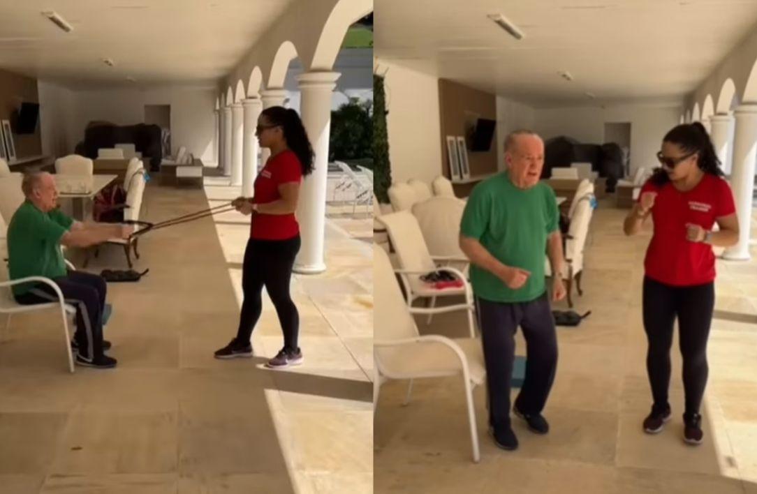 renato aragao dancando em casa