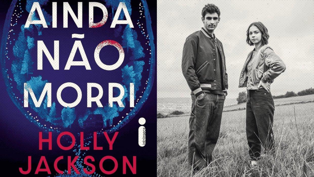 Imagem do filme Manual de Assassinato para Boas Garotas e da capa do livro Ainda não morri, para matéria sobre o lançamento da Holly Jackson.