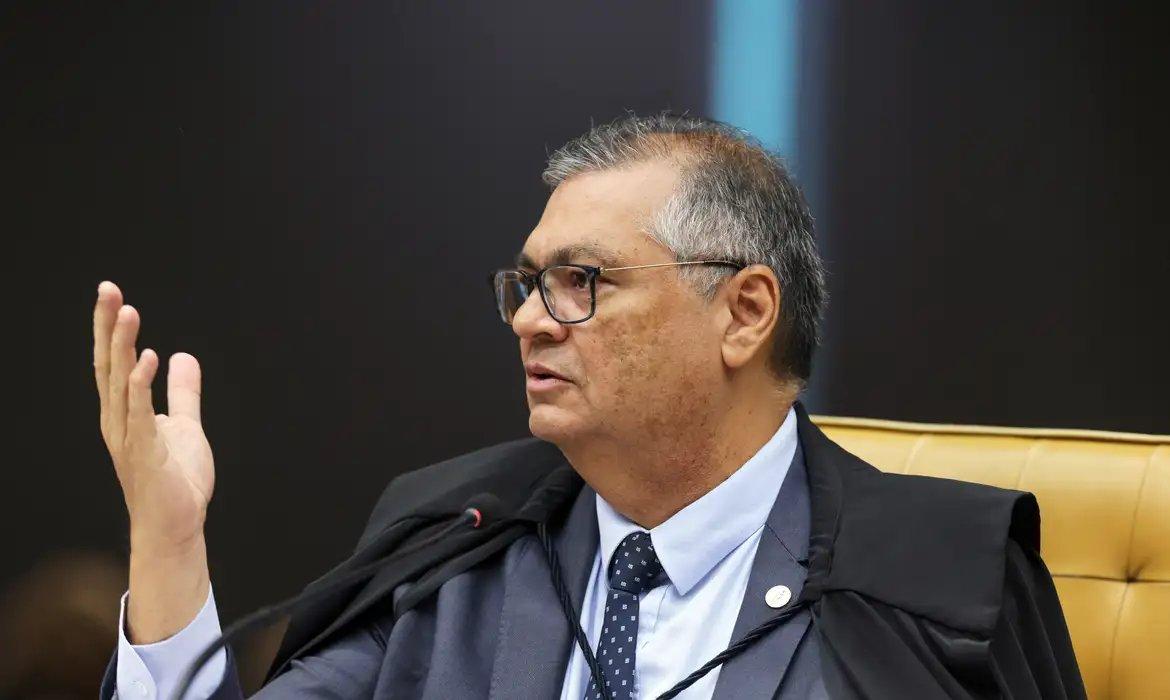 Na imagem, Flávio Dino fala durante sessão no colegiado do STF.