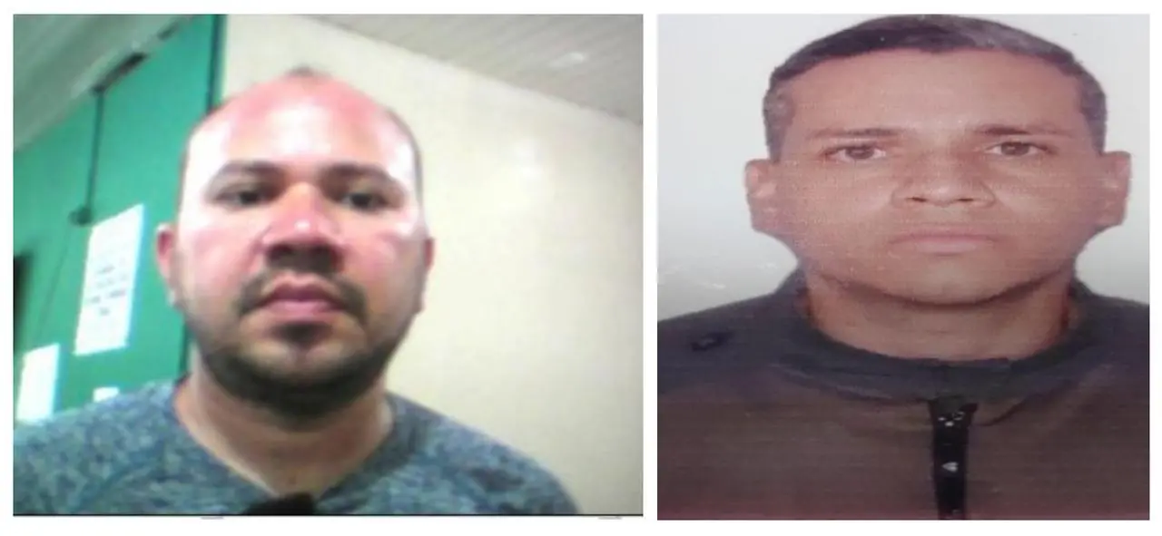 Policiais militares (PMs) Marcilio Costa Andrade e Luciano Breno Freitas Martiniano, condenados pela Chacina do Curió