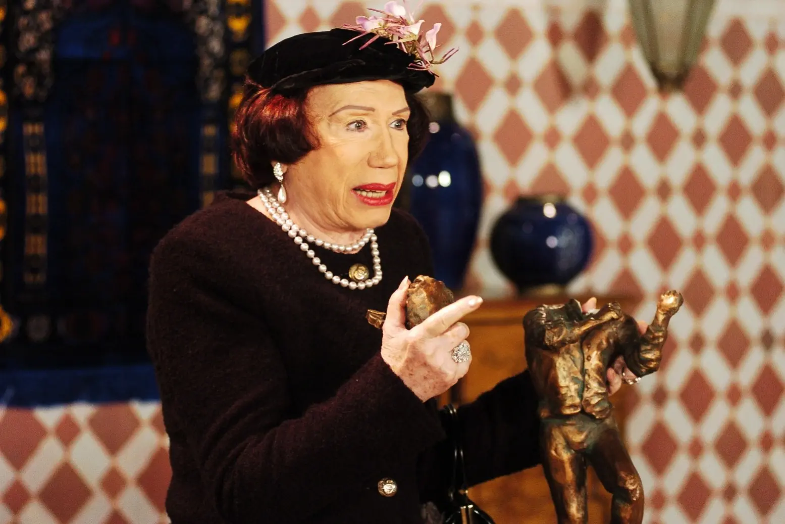 Berta Loran em uma das produções da TV Globo.