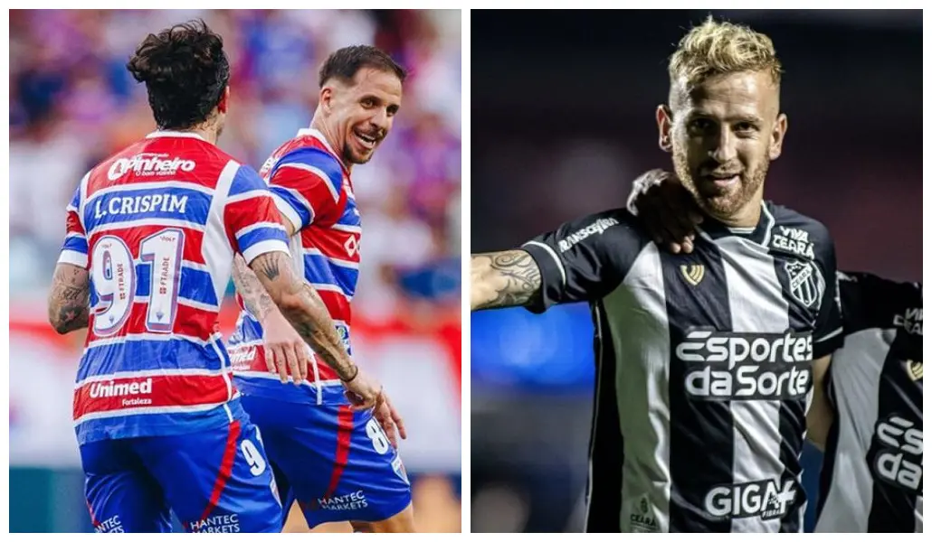 Montagem com fotos de Fortaleza e Ceará na Série A