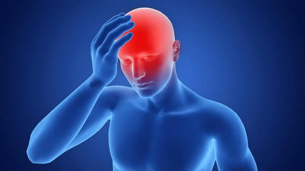 Imagem em animação mostra homem com cefaleia usada em matéria sobre os riscos e os sinais da intoxicação por metanol.