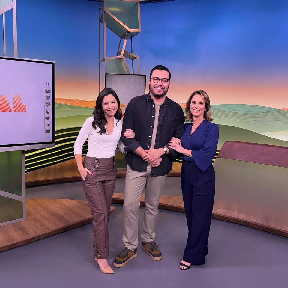 Foto dos apresentadores do Globo Rural.