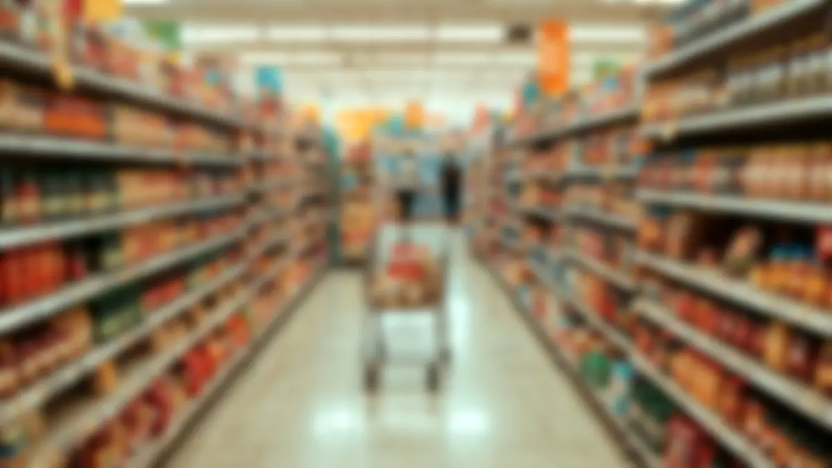 Imagem ilustrativa do corredor de um supermercado