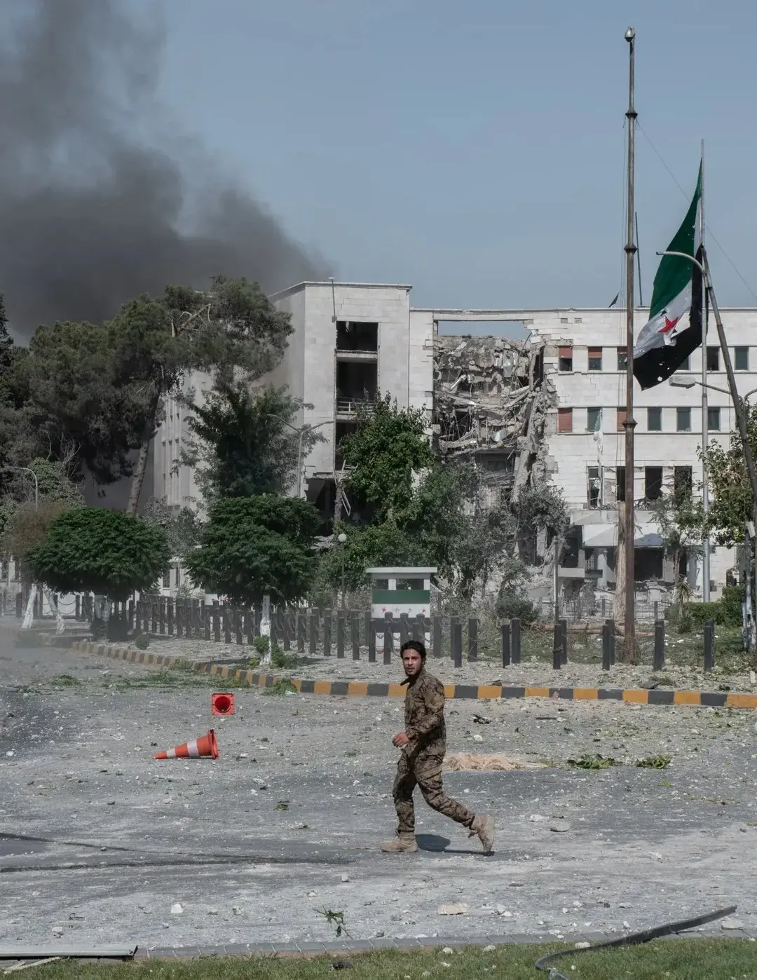 Cidade destruída em conflito entre Ucrânia e Russia.
