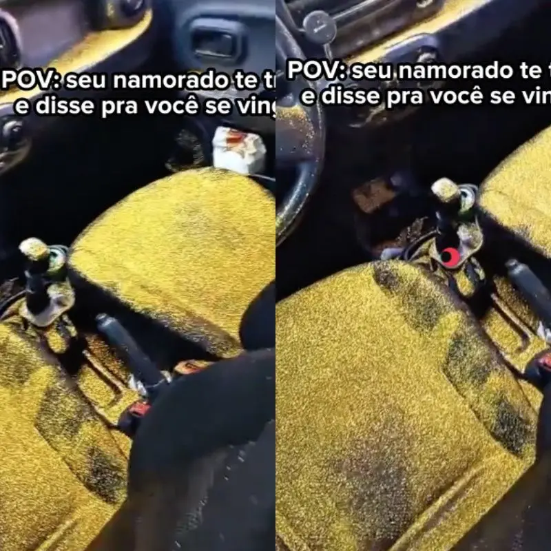Imagem da notícia Mulher descobre traição e espalha glitter em carro e casa do ex