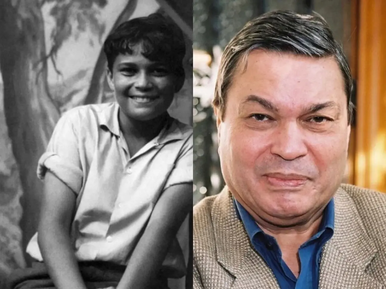 Montagem de fotos que mostra o Pedrinho do Sítio do Picapau Amarelo original e o ator que interpretou o personagem, David José, que morreu aos 83 anos.