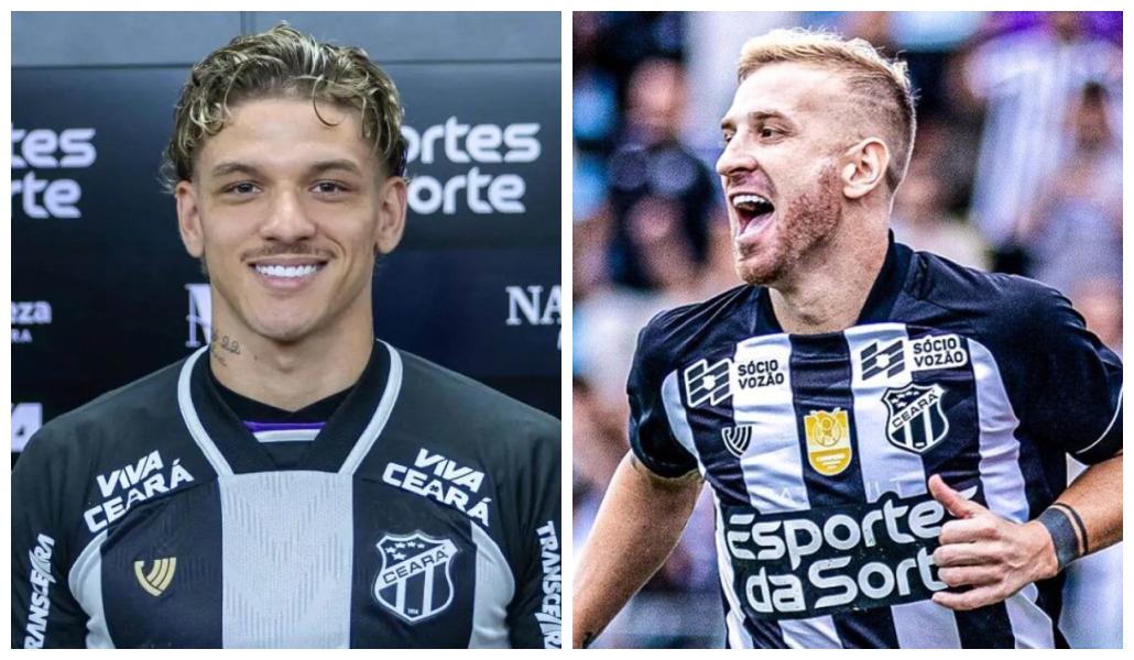 Montagem das fotos de Lucca e Pedro Henrique, atacantes do Ceará