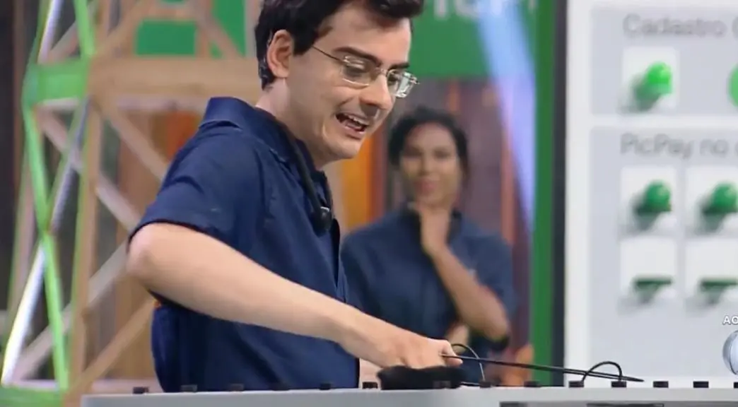 Dudu Camargo durante a prova.