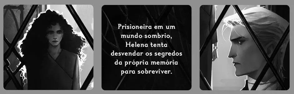 Imagem dos personagens Helena Marino e Kaine Ferron, do livro Alchemised.