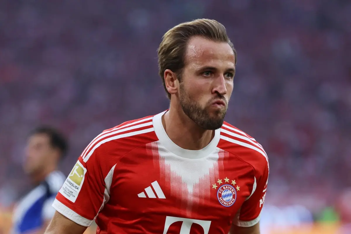 Harry Kane em ação pelo Bayern de Munique