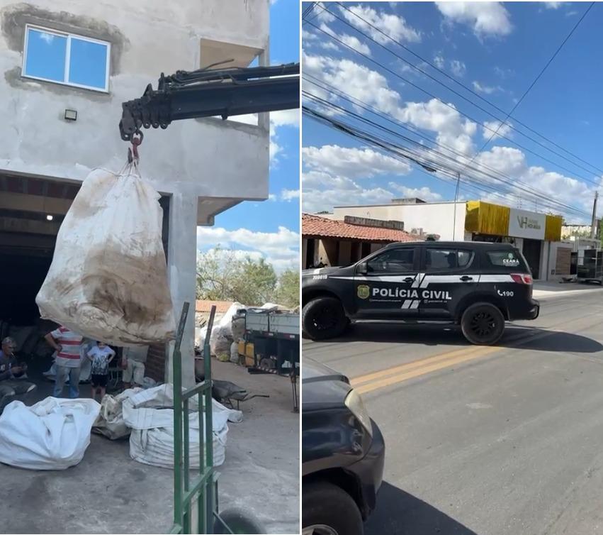 apreensao policia civil fios furtados material apreendido limoeiro do norte.