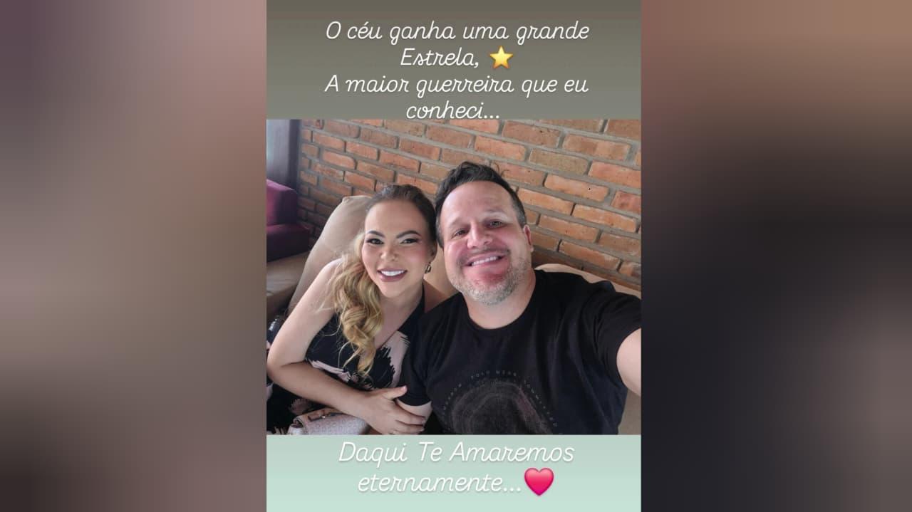 Vanessa Rios ao lado do ex-marido Luciano Rios.