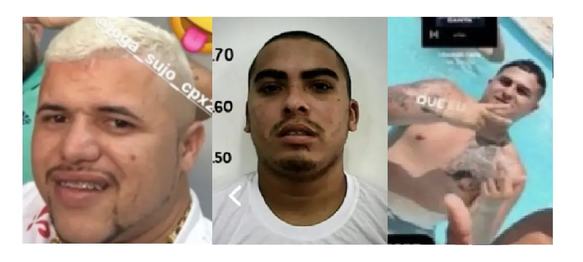 As fotos mostram três criminosos que eram procurados pela Polícia do Ceará e que foram mortos em uma megaoperação policial no Rio de Janeiro.