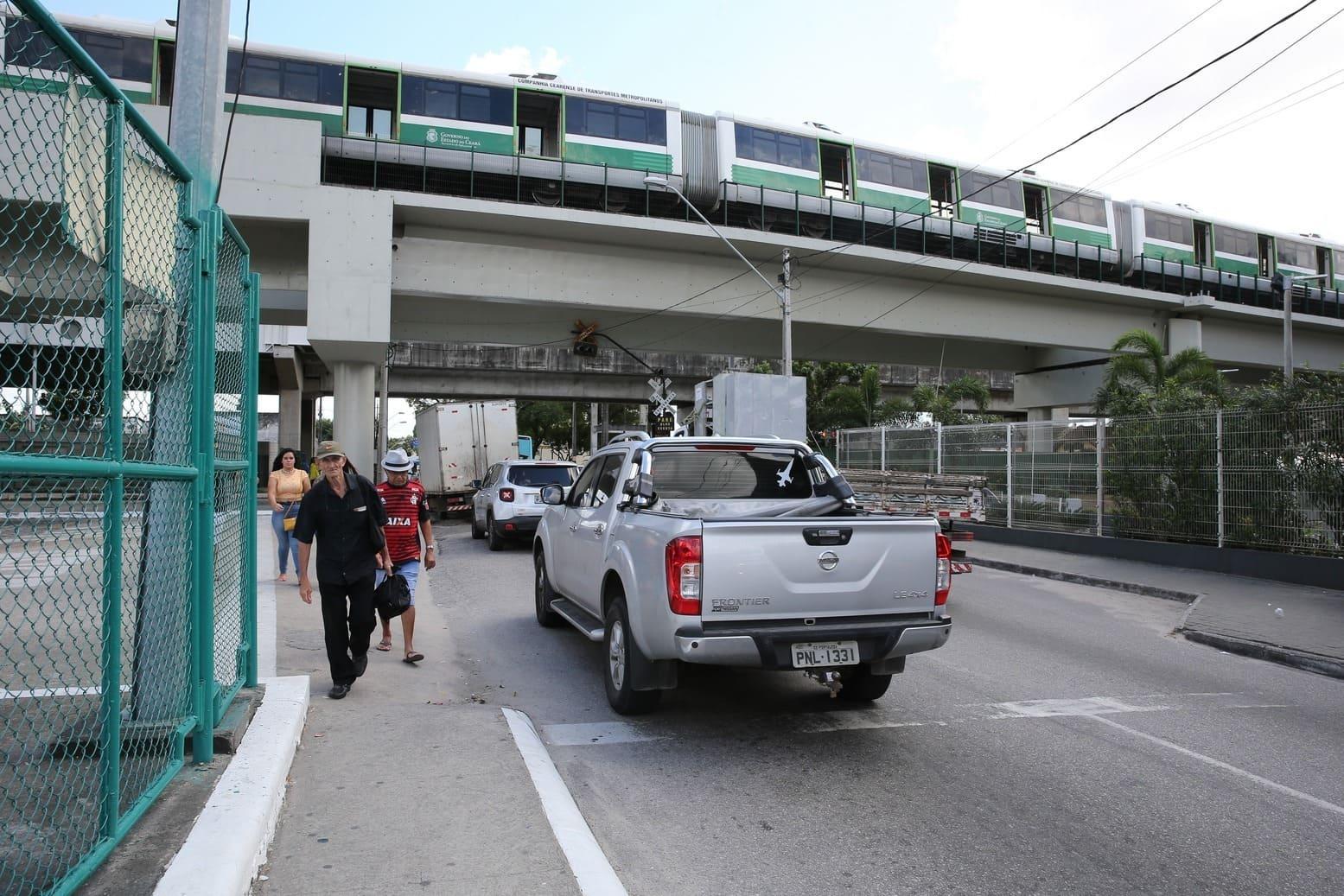 Foto que contém vista da Estação da Parangaba da Linha Nordeste do Metrofor.