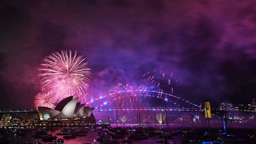 Foto do ano novo na Austrália.