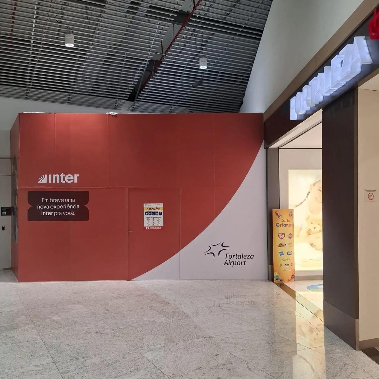 Imagem de onde será a sala vip no aeroporto de Fortaleza.