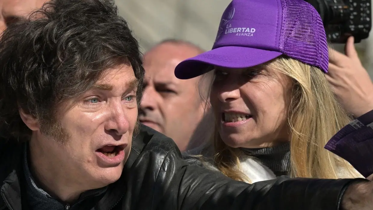 Foto do presidente da Argentina Javier Milei para ilustrar matéria sobre reforço na fronteira do Brasil.