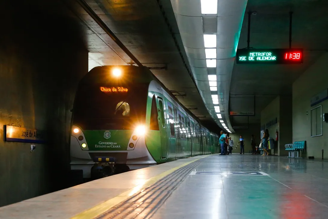 Maior linha de metrô do Nordeste pode ter 32 km de extensão entre a Caucaia e a avenida Washington Soares.