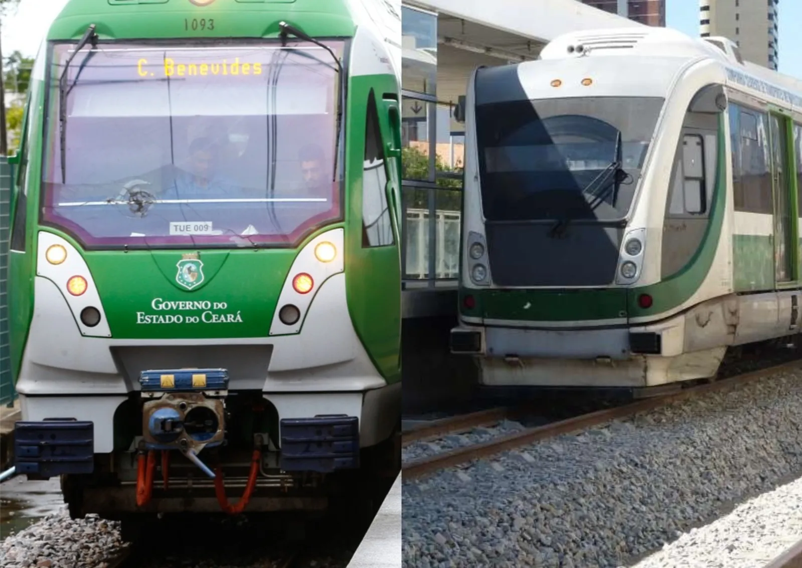 Metrô se desloca usando a eletricidade; VLT é movido a diesel.
