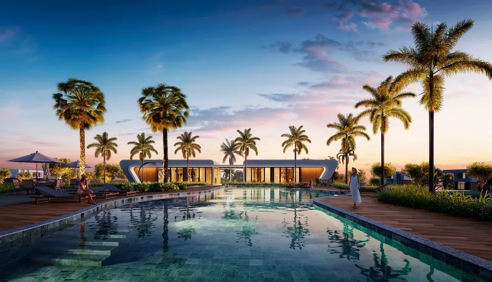 Entre os diferenciais do empreendimento, clube house completo, piscinas adulto e infantil com brinquedo aquático