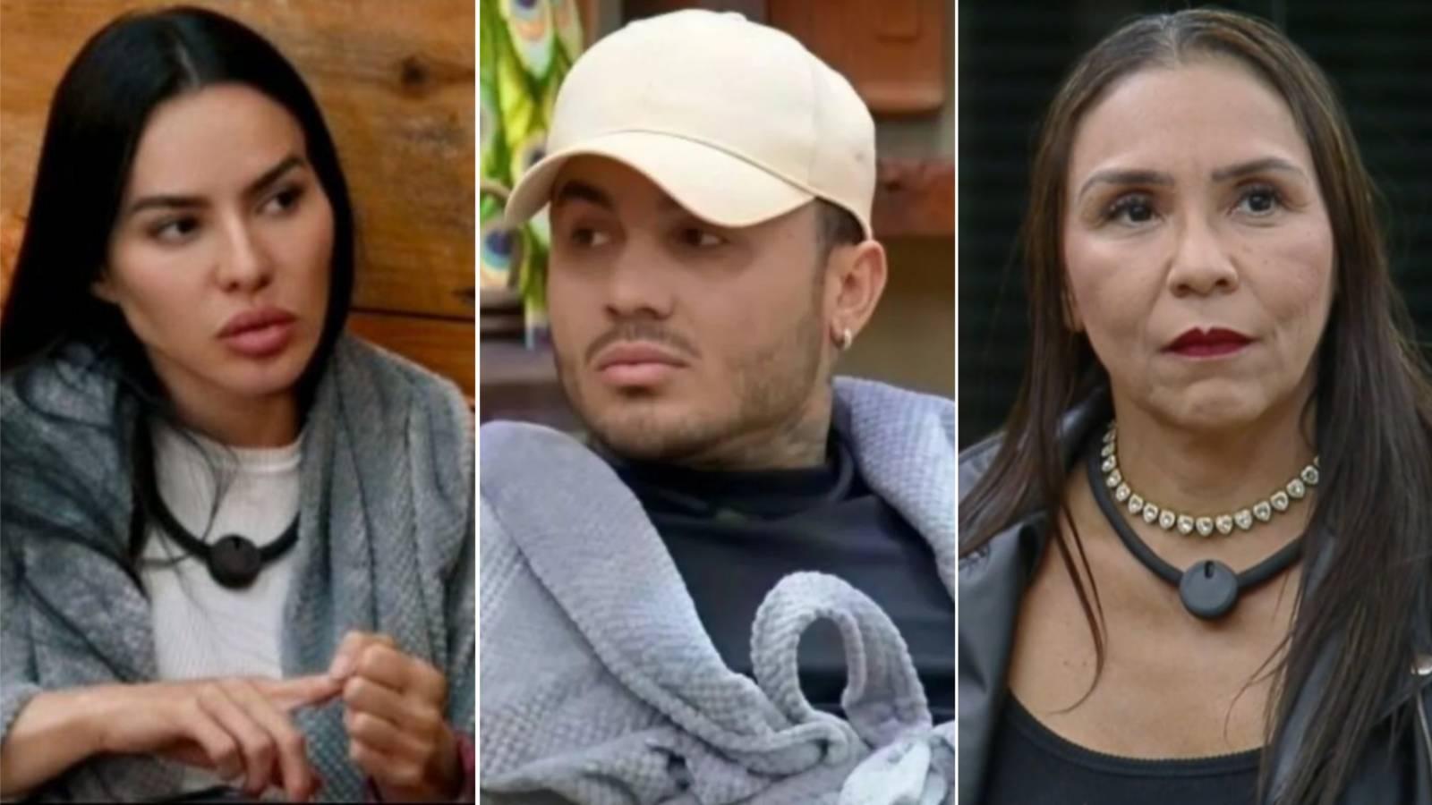 Colagem mostra imagens de Tàmires Assîs, de Wallas Arrais e de Yoná Sousa, participantes do reality show a Fazenda 17 que participam da prova do fazendeiro em 5 de novembro de 2025.