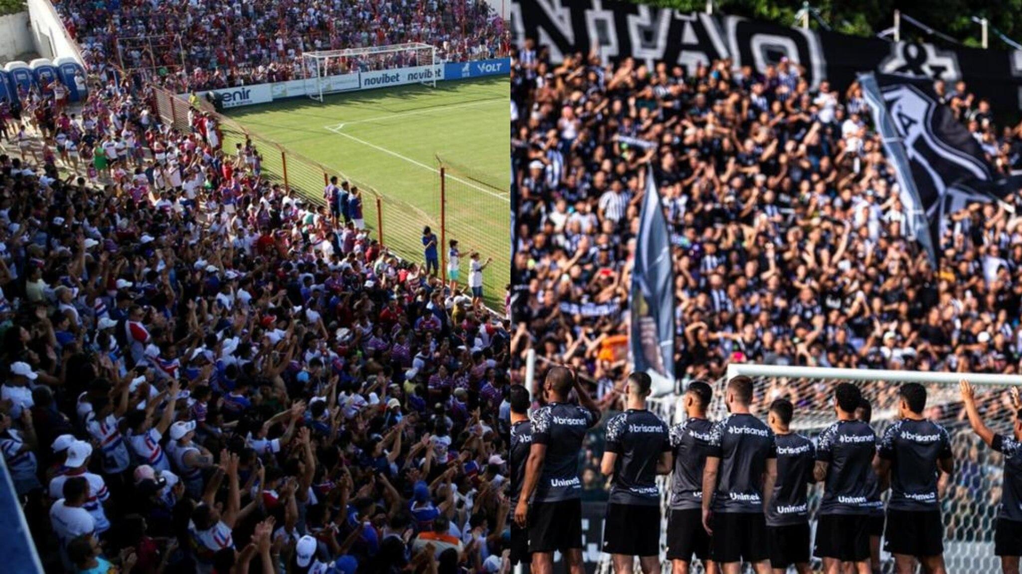 Montagem de fotos de treinos abertos de Fortaleza e Ceará