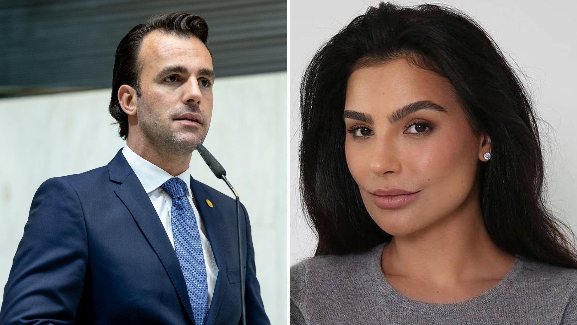 montagem de fotos de Lucas Bove e Cíntia Chagas.