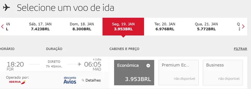 Imagem mostra assentos indisponíveis no site da companhia.