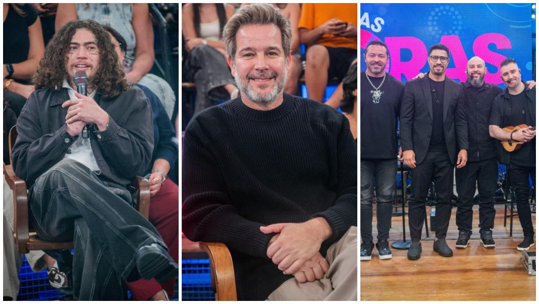 Whindersson, Murilo Benício e Grupo 'Doce Encontro' em gravações no programa Altas Horas.